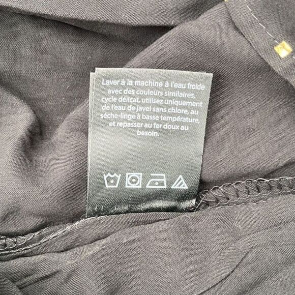 Harve Bernard Black Blouse with Gold Foil – Size Small – NWT - Picture 7 of 8